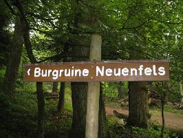 Schwrze Britzingen: Hinweis Burgruine Neuenfels