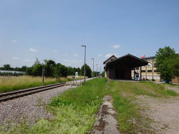 Bahnhof in Oberachern: Ostansicht