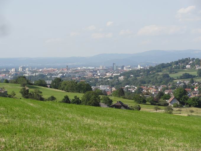 Maienrain Au: Blick Freiburg