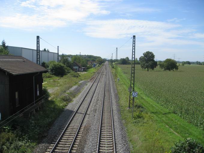 Bahnhof Auggen: Sdblick Rheintalbahn