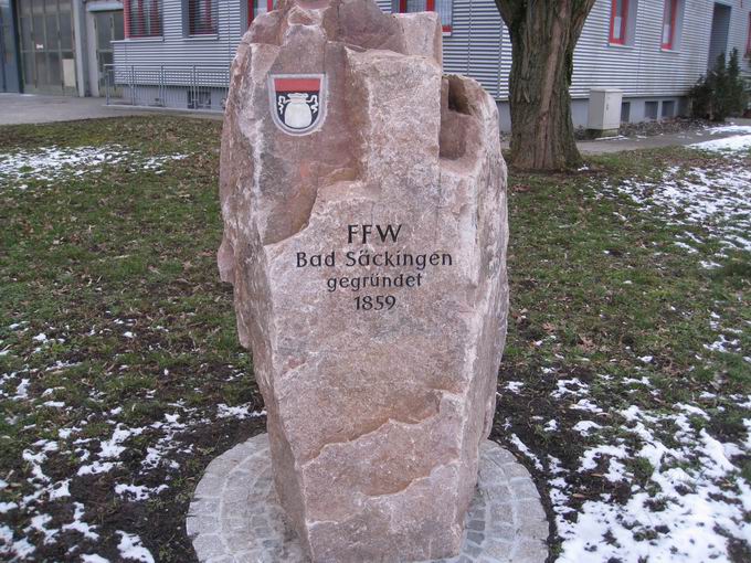 Feuerwehr Bad Sckingen: Gedenkstein