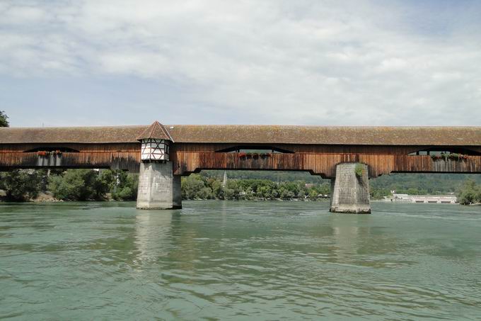 Alte Holzbrcke von Sckingen: Brckenpfeiler