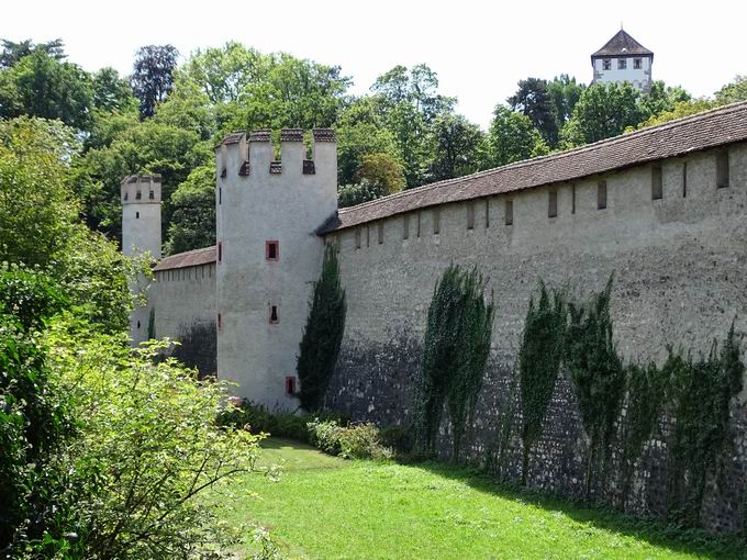 Letziturm Basel: Ostansicht Stadtmauer