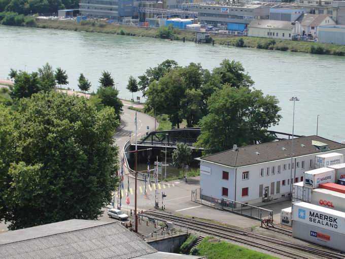 Siloturm Basel: Wiesenmndung Rhein