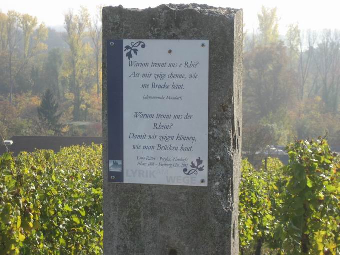 Lyrik am Wege in Breisach