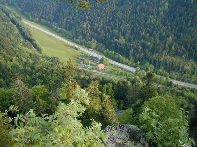 Posthaldefelsen: Blick Posthalde