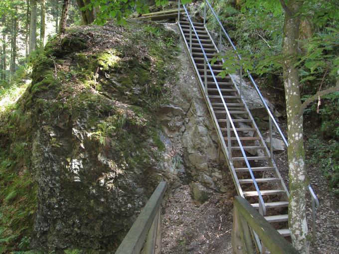 Ravennaschlucht: Treppe unterhalb Grojockenmhle
