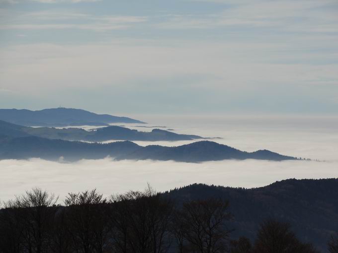 Inversionswetterlage am Berg Kandel