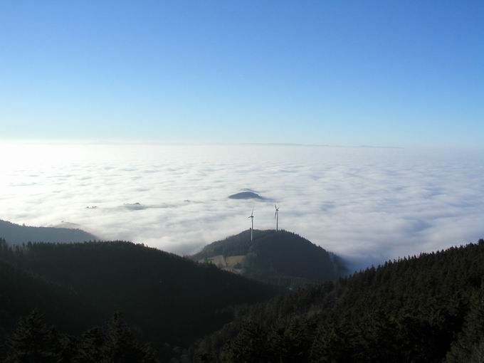 Inversionswetterlage Schauinsland (1284m)