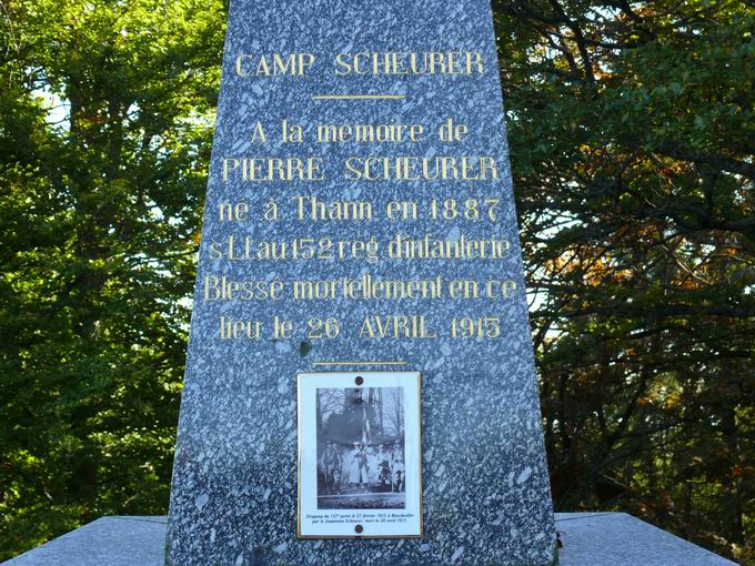 Hartmannswillerkopf: Gedenkstein Pierre Scheurer