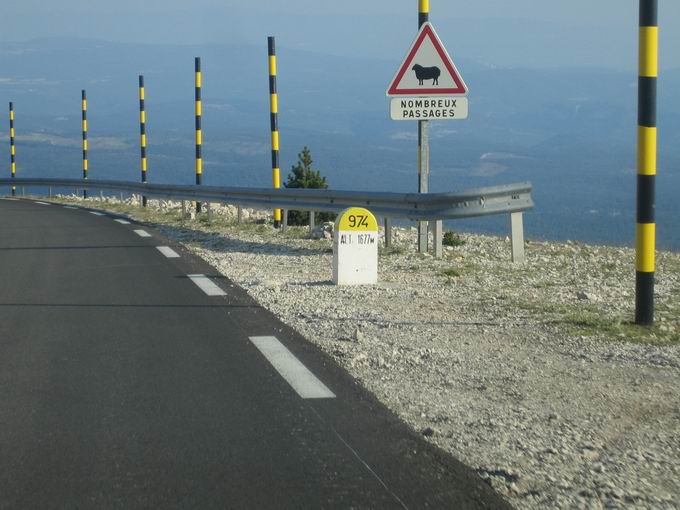 Mont Ventoux: Kilometerstein