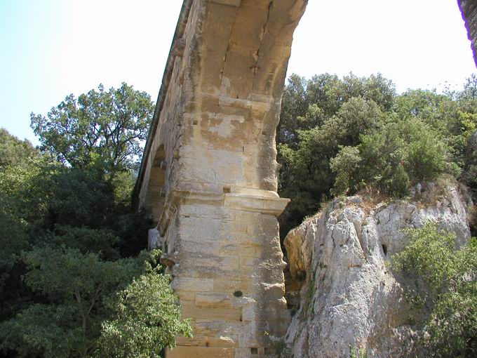 Pont du Gard: Pfeiler