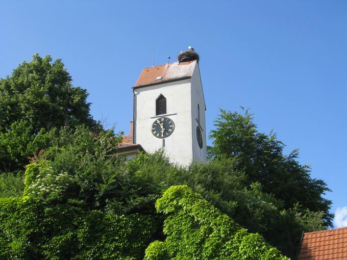 Storchennest Evangelische Pfarrkirche Opfingen