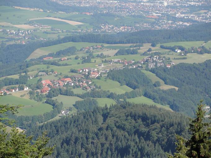 Bergstation Schauinslandbahn: Blick Horben