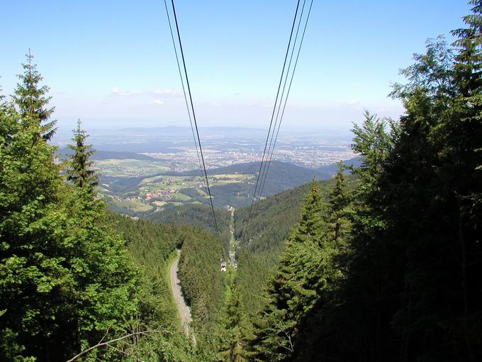 Schauinslandbahn: Bergstation Blick Talstation