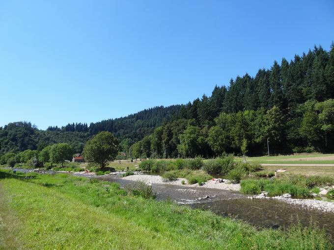 Ottiliensteg: Blick Dreisaminseln