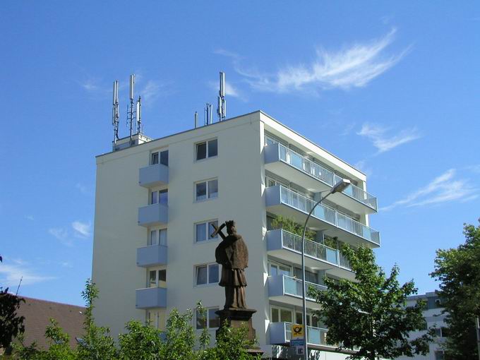 Westansicht Nepomukfigur Nepomukbrücke Zähringen