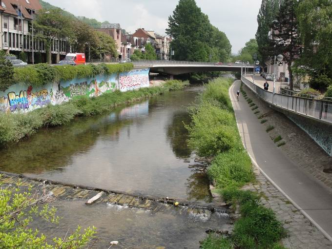 Dreisam Schwabentorbrcke Ostseite