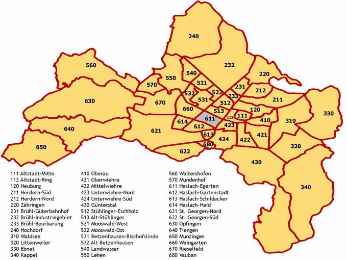 Stadtbezirk Freiburg Haslach Egerten (611)