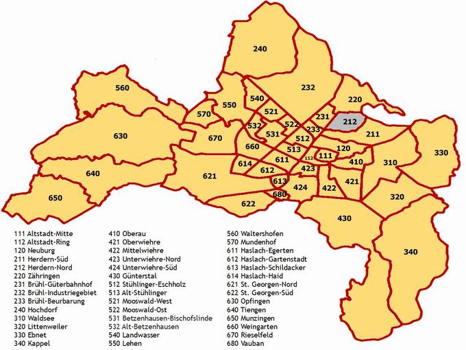 Stadtbezirk Freiburg Herdern Nord (212)