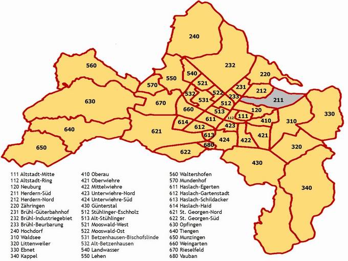 Stadtbezirk Freiburg Herdern Sd (211)