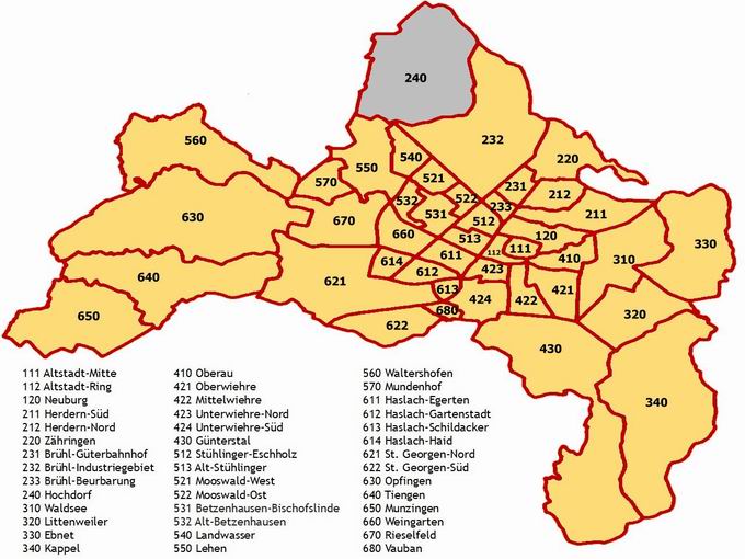 Stadtbezirk Freiburg Hochdorf (240)