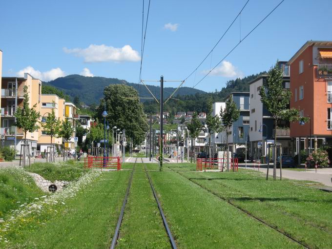 Vaubanallee Freiburg: Ostblick