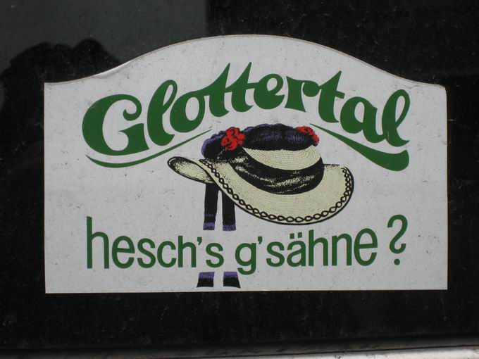 Glottertal: Aufkleber Hsch`s gshne ?