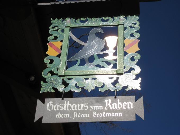 Gasthof Zum Raben Horben: Wirtshauschild