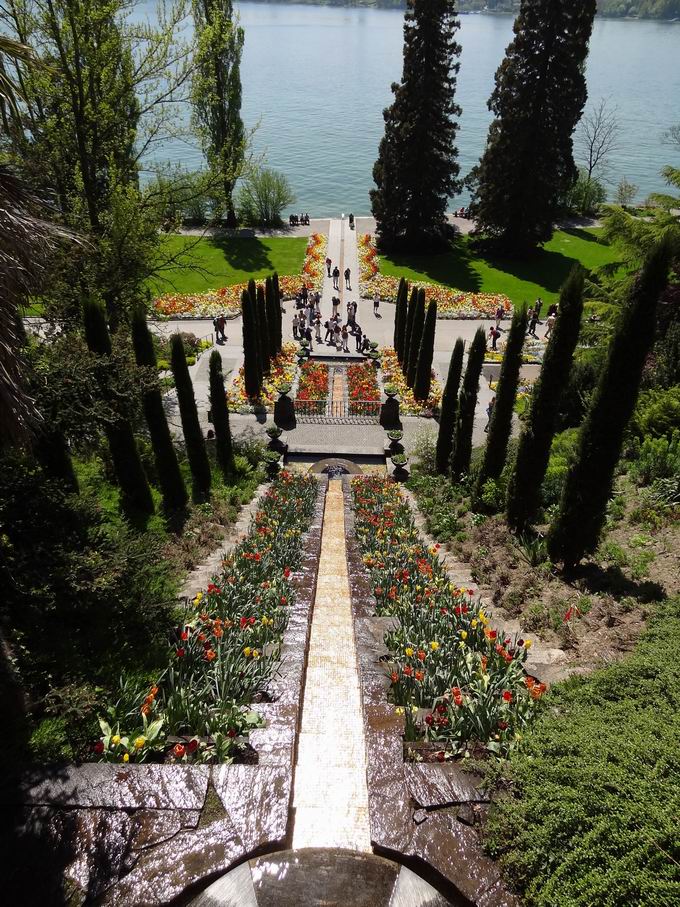 Italienische Blumen-Wassertreppe Mainau: Sdblick