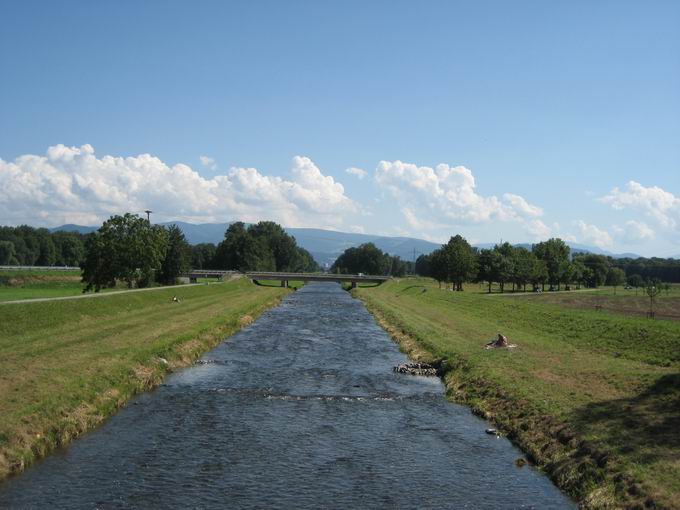 Dreisambrcke Hugstetten: Sdblick Schauinsland