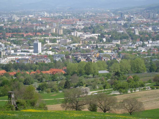 Gaisberg Merzhausen: Blick Quartier Vauban