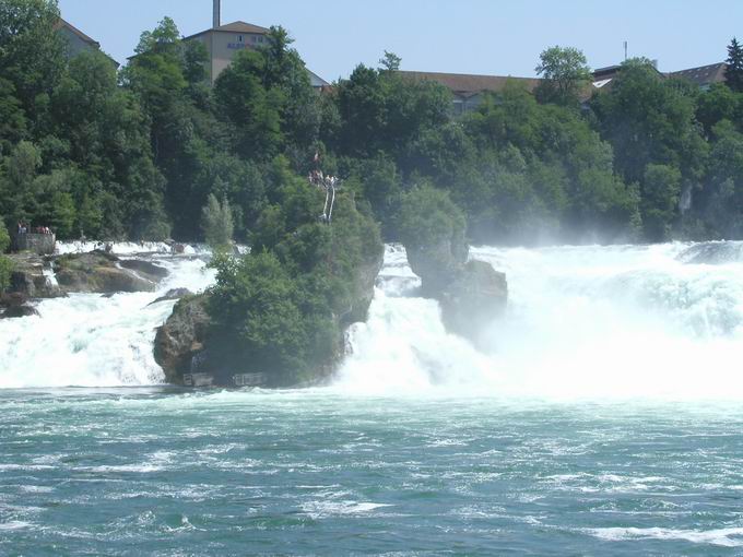 Rheinfallfelsen: Westansicht