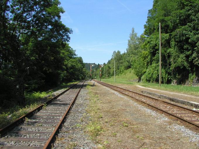 Bahngleise Bahnhof Grimmelshofen