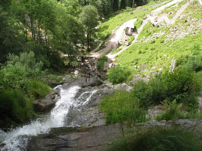 Blick Fallkante Hauptstufe Todtnauer Wasserfall