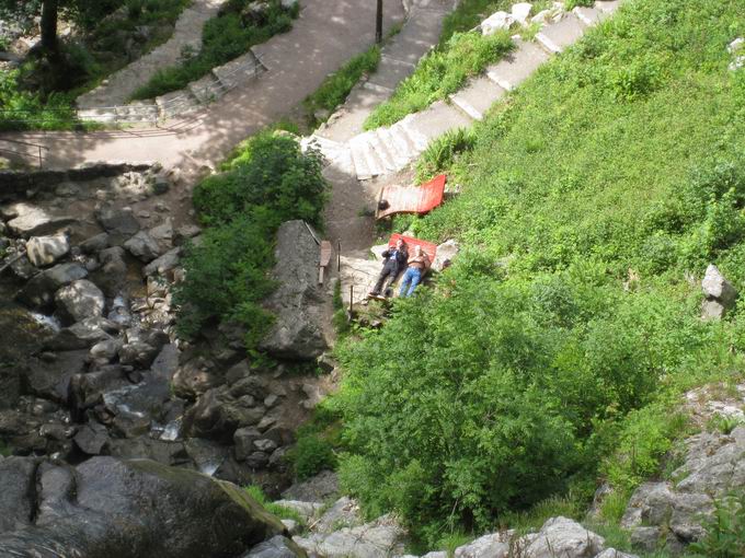 Blick Fallkante Landsitz Wasserfall Todtnauer Wasserfall