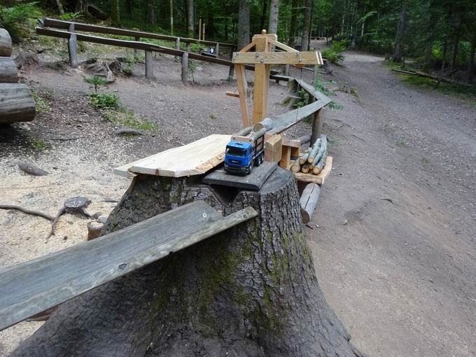 KugelWaldPfad Birkendorf: Bahn der Holzverarbeitung