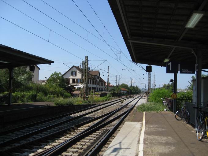 Bahnhof Haltingen: Rheintalbahn Nordblick