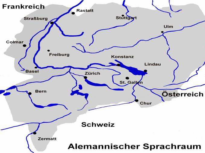 Alemannischer Sprachraum Alemannischer Sprachraum