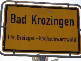 Ortsschild Bad Krozingen