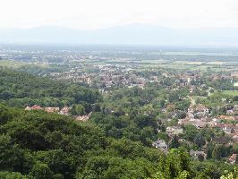 Torturm Burg Badenweiler: Blick Mllheim