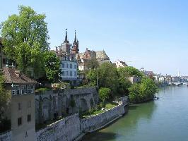 Wettsteinbrcke: Blick Pfalz