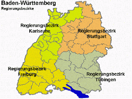 Bild Regierungsbezirke Baden-W�rttemberg