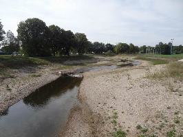 Donauursprung Zusammenfluss Brigach und Breg: Niedrigwasser
