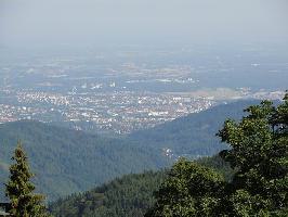 Bergstation Schauinslandbahn: Blick Freiburg