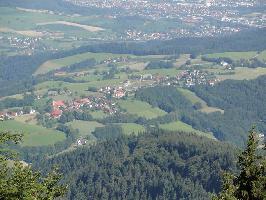 Bergstation Schauinslandbahn: Blick Horben