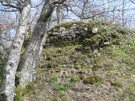 Burg Kybfelsen: Auenmauer Hinterburg