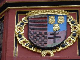 Historisches Kaufhaus Freiburg: Linker Erker Wappen 2