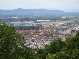 Oberer Schlossberg Freiburg: Blick SC-Stadion