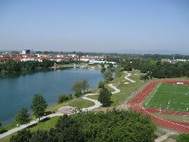 Seeparkturm Blick Liegwiesen Nordufer